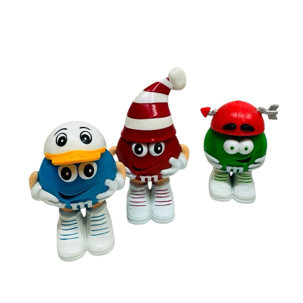 M&M Plastic Candy Containers & Toppers Lot Of 6 Mini M Ms M&Ms Christmas Easter - Picture 4 of 14